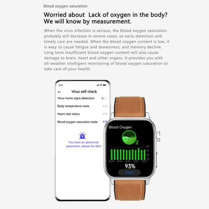 GT22 1.85 inch TFT Screen Silicone Band Health Smart Watch, Support Bluetooth Call / Plateau Blood Oxygen / Body Temperature / Arrhythmia / TI Heart Rate Monitoring(Black) by buy2fix