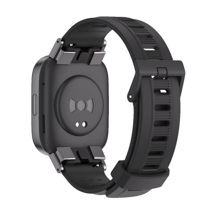 For Redmi Watch 3 Mijobs Flat Hole Breathable TPU Watch Band(Black) - Watch Bands by MIJOBS | Online Shopping UK | buy2fix