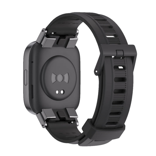 For Redmi Watch 3 Mijobs Flat Hole Breathable TPU Watch Band(Black) - Watch Bands by MIJOBS | Online Shopping UK | buy2fix