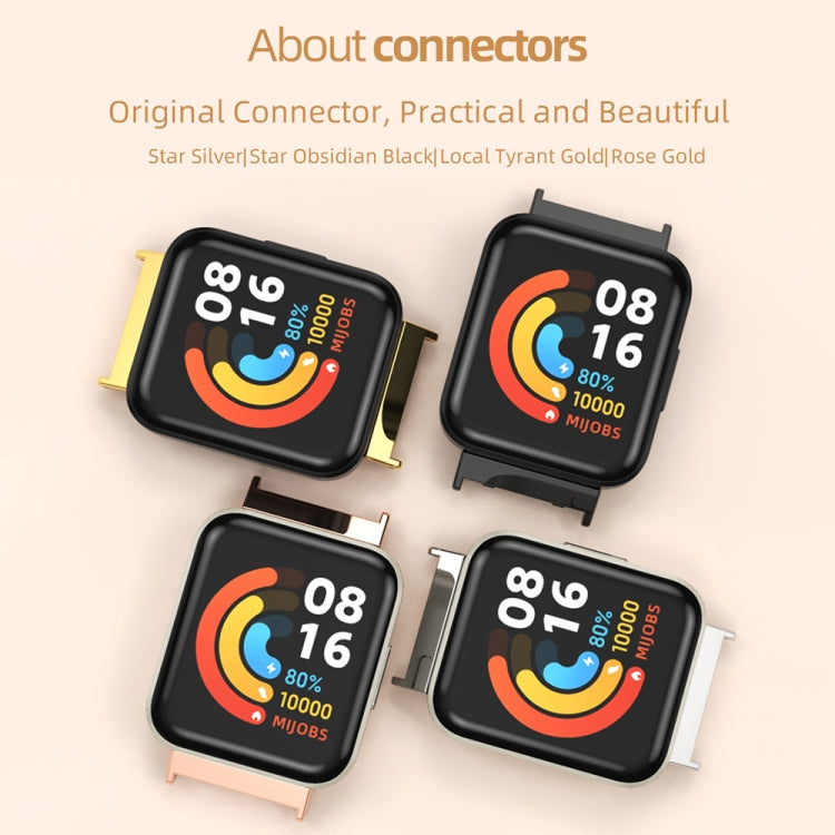For Redmi Watch 3 Mijobs Flat Hole Breathable TPU Watch Band(Black) - Watch Bands by MIJOBS | Online Shopping UK | buy2fix
