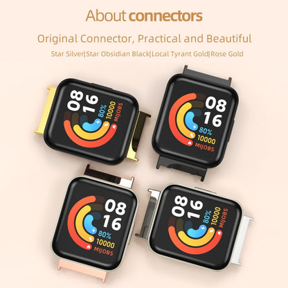 For Redmi Watch 3 Mijobs Flat Hole Breathable TPU Watch Band(Pink+Silver) - Watch Bands by MIJOBS | Online Shopping UK | buy2fix