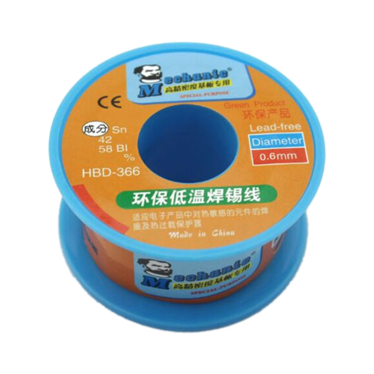 Mechanic HBD-366 40g Tin Solder Wire Lead-Free Solder Melt Rosin Core, Model:0.6mm - Welding Wire by buy2fix | Online Shopping UK | buy2fix