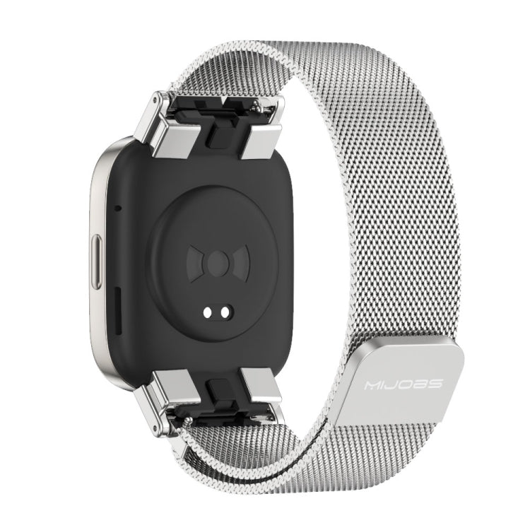 For Redmi Watch 3 Mijobs Milan Magnetic Metal Watch Band(Silver) - Watch Bands by MIJOBS | Online Shopping UK | buy2fix
