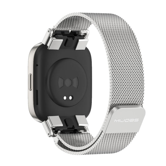 For Redmi Watch 3 Mijobs Milan Magnetic Metal Watch Band(Silver) - Watch Bands by MIJOBS | Online Shopping UK | buy2fix