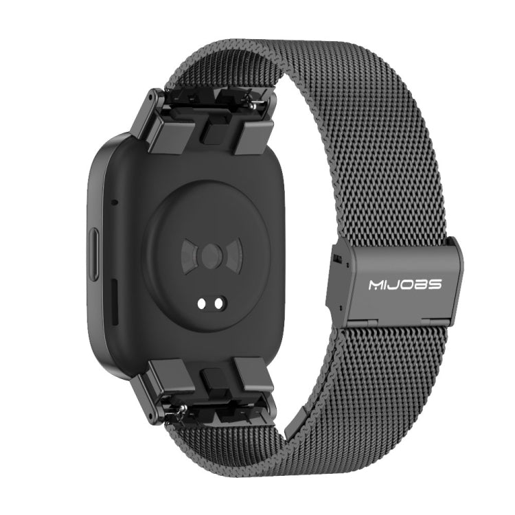 For Redmi Watch 3 Mijobs Milan Buckle Metal Watch Band(Black) - Watch Bands by MIJOBS | Online Shopping UK | buy2fix