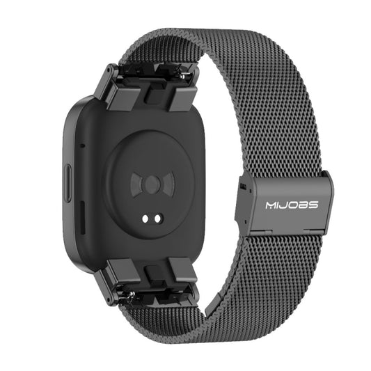 For Redmi Watch 3 Mijobs Milan Buckle Metal Watch Band(Black) - Watch Bands by MIJOBS | Online Shopping UK | buy2fix