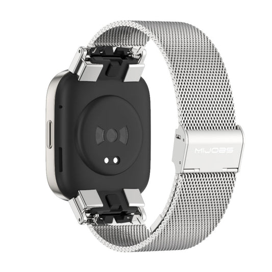 For Redmi Watch 3 Mijobs Milan Buckle Metal Watch Band(Silver) - Watch Bands by MIJOBS | Online Shopping UK | buy2fix