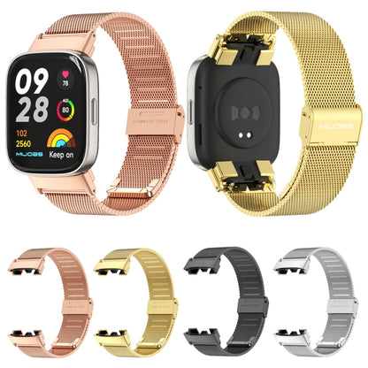 For Redmi Watch 3 Mijobs Milan Buckle Metal Watch Band(Silver) - Watch Bands by MIJOBS | Online Shopping UK | buy2fix