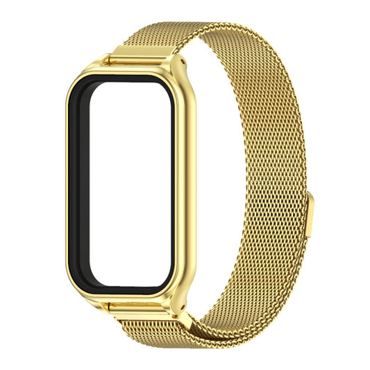 For Xiaomi Smart Band 8 Active / Redmi Band 2 Mijobs Metal Shell + Milan Magnetic Metal Watch Band(Gold) - Watch Bands by MIJOBS | Online Shopping UK | buy2fix