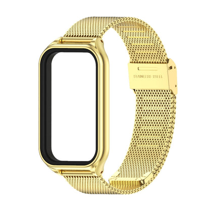 For Xiaomi Smart Band 8 Active / Redmi Band 2 Mijobs Metal Shell + Milan Buckle Metal Watch Band(Gold) - Watch Bands by MIJOBS | Online Shopping UK | buy2fix