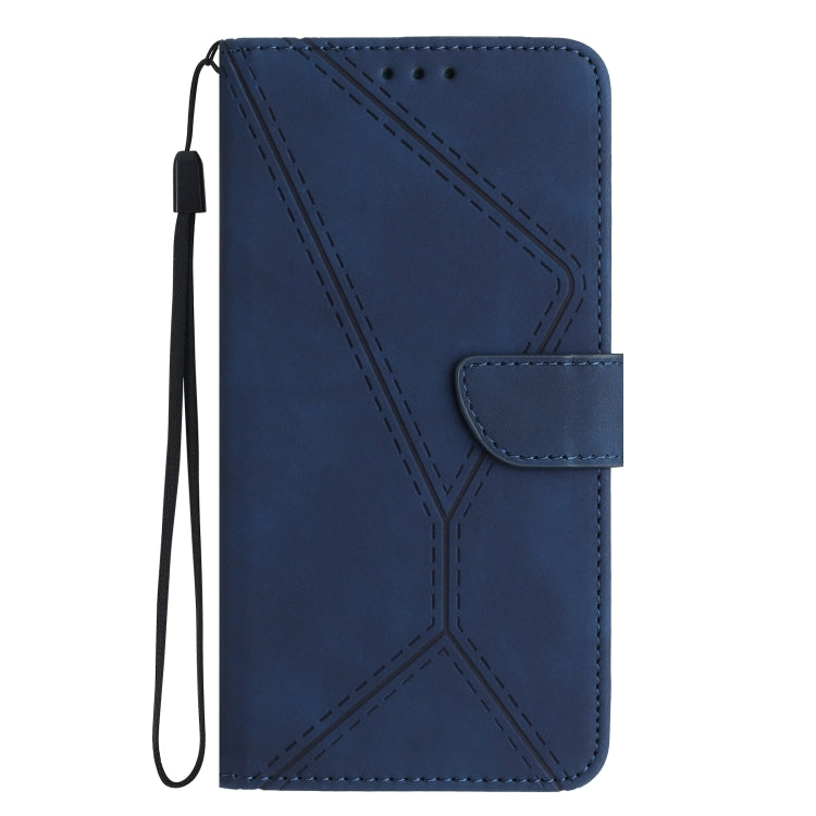 For Xiaomi Redmi Note 12 Pro+ Stitching Embossed Leather Phone Case(Blue) by buy2fix