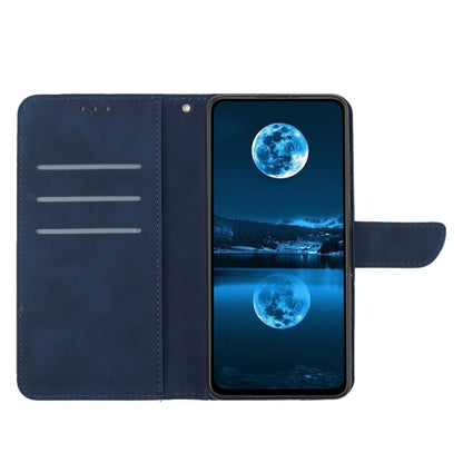 For Xiaomi POCO M5 / M4 5G Stitching Embossed Leather Phone Case(Blue) by buy2fix