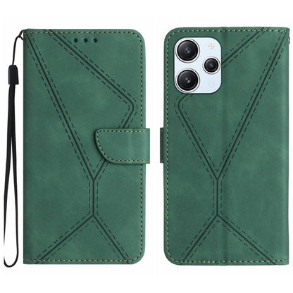 For Xiaomi Redmi 12 4G Global Stitching Embossed Leather Phone Case(Green) by buy2fix