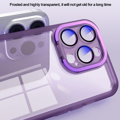 For iPhone 12 Pro Max Invisible Lens Bracket Matte Transparent Phone Case(Black) by buy2fix