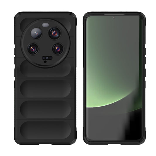 For Xiaomi 13 Ultra Magic Shield TPU + Flannel Phone Case(Black) - Xiaomi Cases by buy2fix | Online Shopping UK | buy2fix