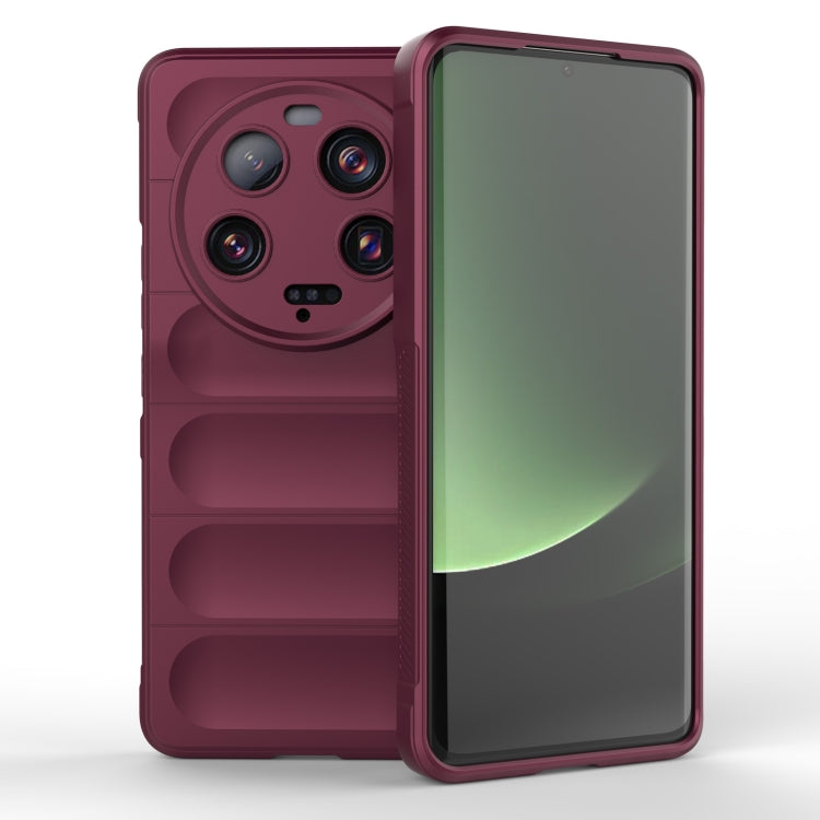 For Xiaomi 13 Ultra Magic Shield TPU + Flannel Phone Case(Wine Red) - Xiaomi Cases by buy2fix | Online Shopping UK | buy2fix