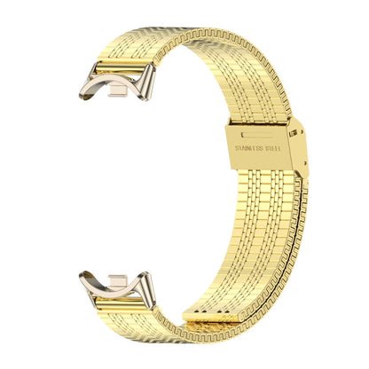 For Xiaomi Smart Band 10 / 9 / 8 Mijobs Stainless Steel Metal Watch Band(Gold+Light Gold) - Watch Bands by MIJOBS | Online Shopping UK | buy2fix