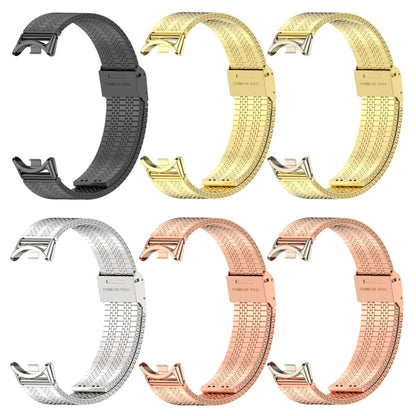 For Xiaomi Smart Band 10 / 9 / 8 Mijobs Stainless Steel Metal Watch Band(Gold+Light Gold) - Watch Bands by MIJOBS | Online Shopping UK | buy2fix