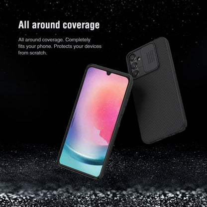 For Samsung Galaxy A24 4G NILLKIN Black Mirror Series Camshield PC Phone Case(Blue) - Galaxy Phone Cases by NILLKIN | Online Shopping UK | buy2fix
