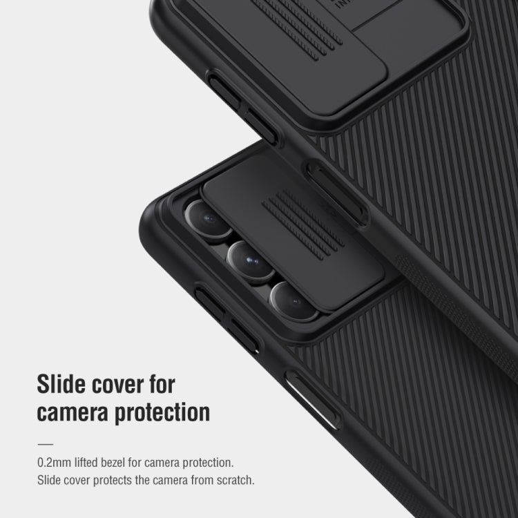 For Samsung Galaxy M54 5G NILLKIN Black Mirror Series Camshield PC Phone Case(Blue) - Galaxy Phone Cases by NILLKIN | Online Shopping UK | buy2fix