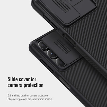For Samsung Galaxy M54 5G NILLKIN Black Mirror Series Camshield PC Phone Case(Blue) - Galaxy Phone Cases by NILLKIN | Online Shopping UK | buy2fix