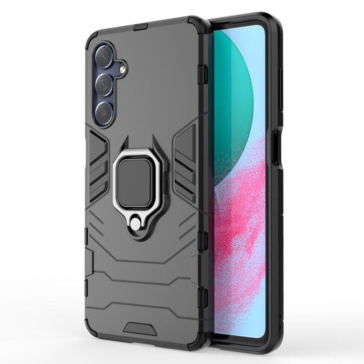 For Samsung Galaxy M54 5G Magnetic Ring Holder PC + TPU Phone Case(Black) by buy2fix