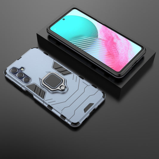 For Samsung Galaxy M54 5G Magnetic Ring Holder PC + TPU Phone Case(Navy Blue) by buy2fix