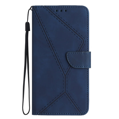 For Samsung Galaxy Note10+ Stitching Embossed Leather Phone Case(Blue) by buy2fix