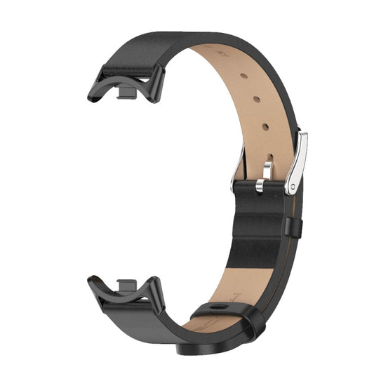 For Xiaomi Smart Band 10 / 9 / 8 Mijobs Microfiber PU Leather Watch Band(Black) - Watch Bands by MIJOBS | Online Shopping UK | buy2fix