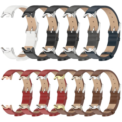 For Xiaomi Smart Band 10 / 9 / 8 Mijobs Microfiber PU Leather Watch Band(Blue Silver) - Watch Bands by MIJOBS | Online Shopping UK | buy2fix