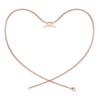 For Xiaomi Smart Band 10 / 9 / 8 Mijobs Metal Pendant Stainless Steel Watch Necklace(Rose Gold) - Watch Bands by MIJOBS | Online Shopping UK | buy2fix