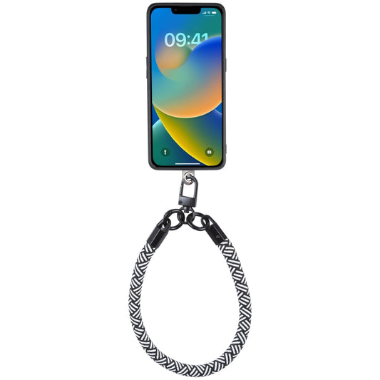 Universal Phone Short Lanyard(Matte Black + White) - Lanyards & Wrist Straps by buy2fix | Online Shopping UK | buy2fix
