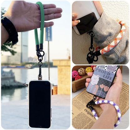 Universal Phone Short Lanyard(Matte Black + White) - Lanyards & Wrist Straps by buy2fix | Online Shopping UK | buy2fix