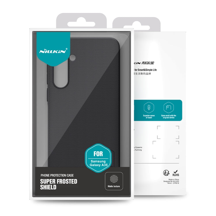 For Samsung Galaxy A35 NILLKIN Frosted PC Phone Case(Black) - Galaxy Phone Cases by NILLKIN | Online Shopping UK | buy2fix