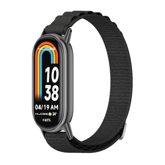 For Xiaomi Smart Band 10 / 9 / 8 Mijobs Nylon Breathable Watch Band(Black) - Watch Bands by MIJOBS | Online Shopping UK | buy2fix