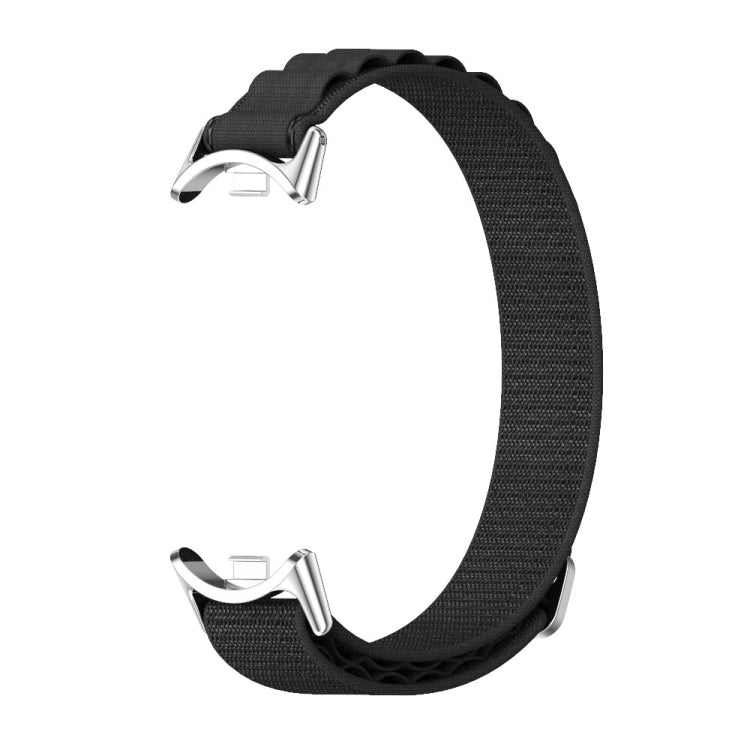 For Xiaomi Smart Band 10 / 9 / 8 Mijobs Nylon Breathable Watch Band(Black Silver) - Watch Bands by MIJOBS | Online Shopping UK | buy2fix