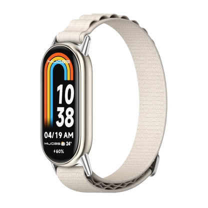 For Xiaomi Smart Band 10 / 9 / 8 Mijobs Nylon Breathable Watch Band(Grey Silver) - Watch Bands by MIJOBS | Online Shopping UK | buy2fix
