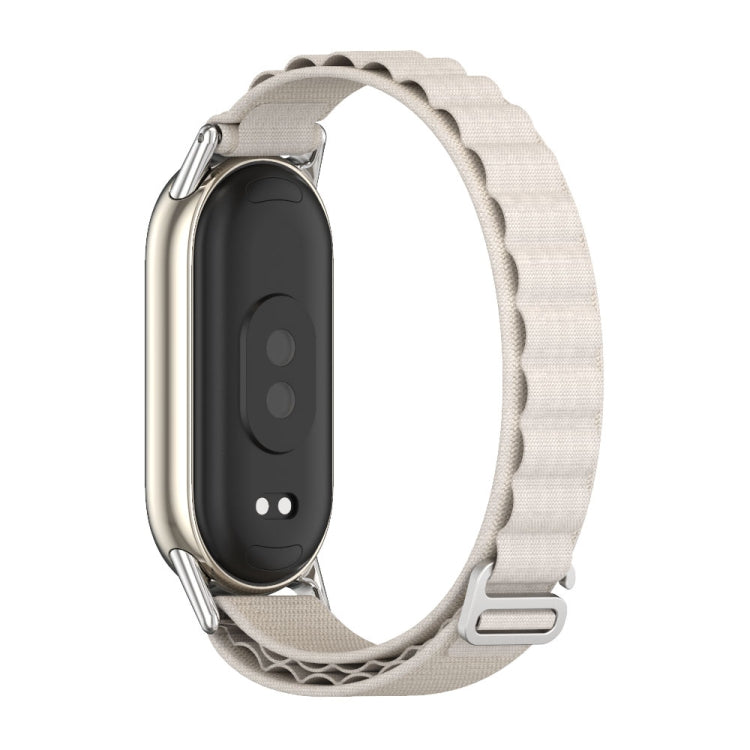 For Xiaomi Smart Band 10 / 9 / 8 Mijobs Nylon Breathable Watch Band(Grey Silver) - Watch Bands by MIJOBS | Online Shopping UK | buy2fix