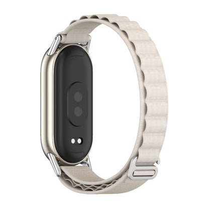 For Xiaomi Smart Band 10 / 9 / 8 Mijobs Nylon Breathable Watch Band(Grey Silver) - Watch Bands by MIJOBS | Online Shopping UK | buy2fix