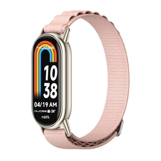 For Xiaomi Smart Band 10 / 9 / 8 Mijobs Nylon Breathable Watch Band(Pink Light Gold) - Watch Bands by MIJOBS | Online Shopping UK | buy2fix