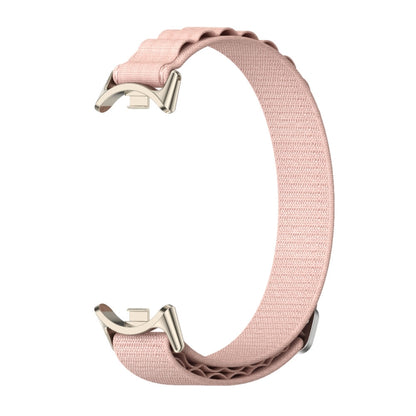 For Xiaomi Smart Band 10 / 9 / 8 Mijobs Nylon Breathable Watch Band(Pink Light Gold) - Watch Bands by MIJOBS | Online Shopping UK | buy2fix