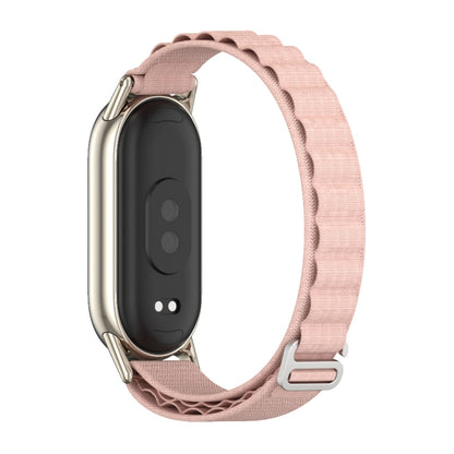 For Xiaomi Smart Band 10 / 9 / 8 Mijobs Nylon Breathable Watch Band(Pink Light Gold) - Watch Bands by MIJOBS | Online Shopping UK | buy2fix