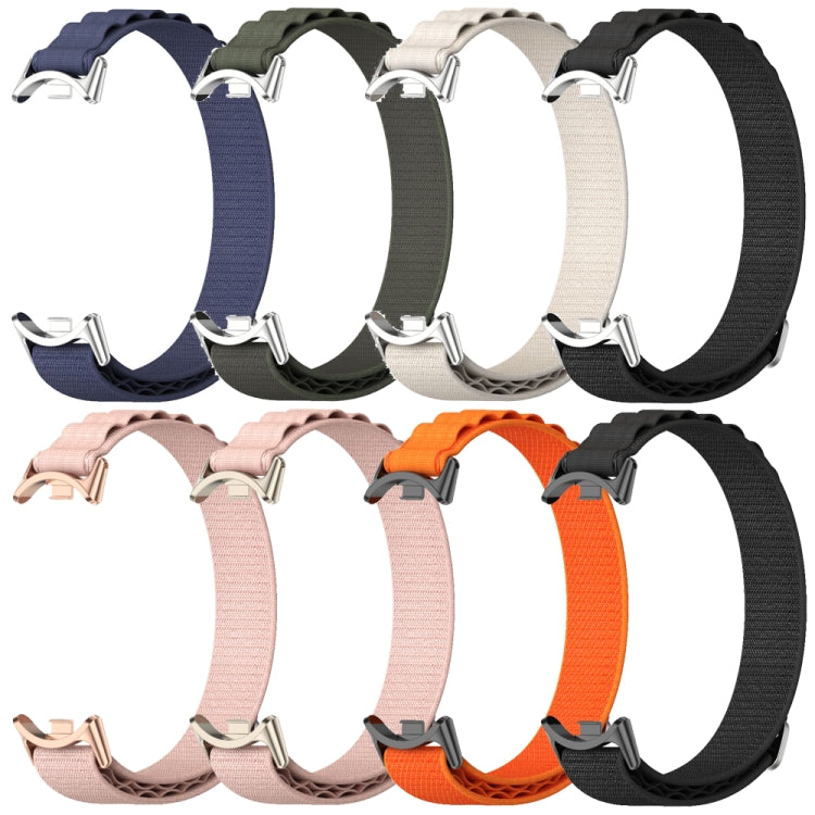 For Xiaomi Smart Band 10 / 9 / 8 Mijobs Nylon Breathable Watch Band(Grey Silver) - Watch Bands by MIJOBS | Online Shopping UK | buy2fix