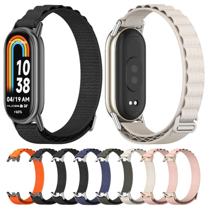 For Xiaomi Smart Band 10 / 9 / 8 Mijobs Nylon Breathable Watch Band(Grey Silver) - Watch Bands by MIJOBS | Online Shopping UK | buy2fix