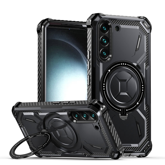For Samsung Galaxy S21 5G Armor Series Holder Phone Case(Black) - Galaxy S21 5G Cases by buy2fix | Online Shopping UK | buy2fix