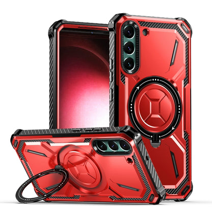For Samsung Galaxy S21+ 5G Armor Series Holder Phone Case(Red) - Galaxy S21+ 5G Cases by buy2fix | Online Shopping UK | buy2fix