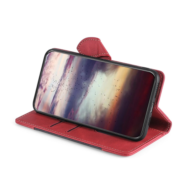 For Infinix Smart 7 HD Skin Feel Magnetic Buckle Leather Phone Case(Red) - Infinix Cases by buy2fix | Online Shopping UK | buy2fix