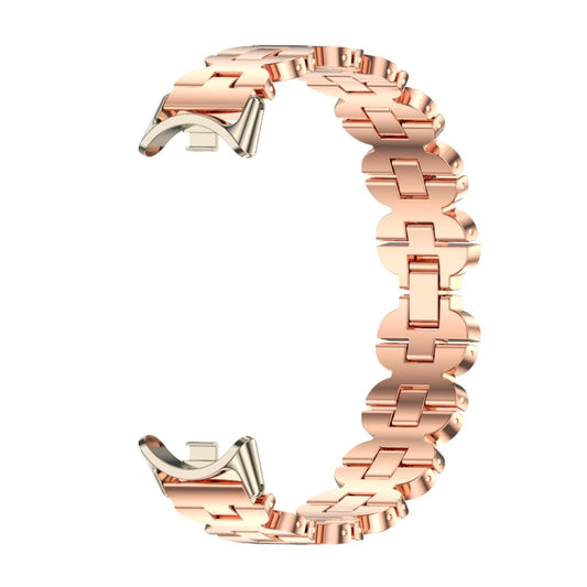 For Xiaomi Smart Band 10 / 9 / 8 Mijobs Bone Chain Stainless Steel Watch Band(Rose Gold+Light Gold) - Watch Bands by MIJOBS | Online Shopping UK | buy2fix