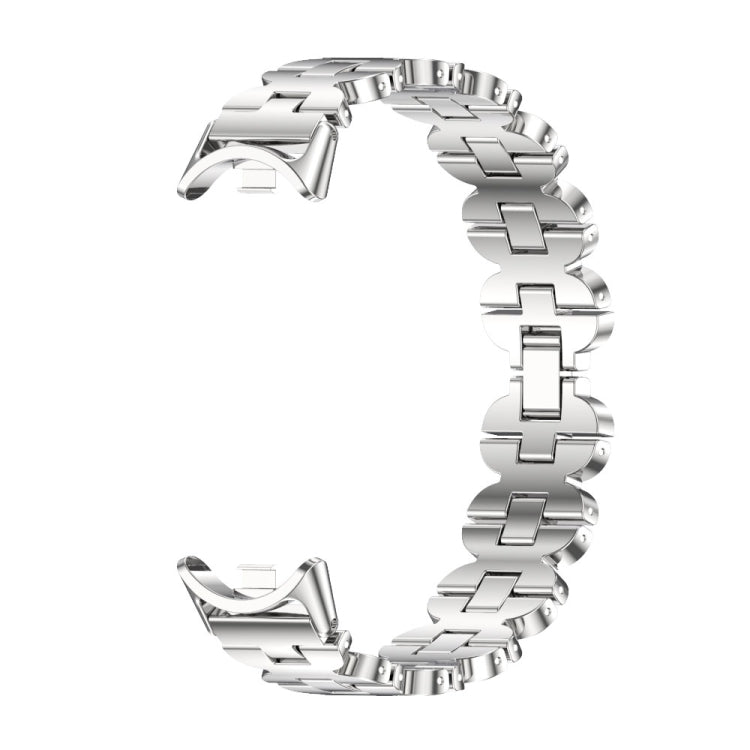 For Xiaomi Smart Band 10 / 9 / 8 Mijobs Bone Chain Stainless Steel Watch Band(Silver) - Watch Bands by MIJOBS | Online Shopping UK | buy2fix