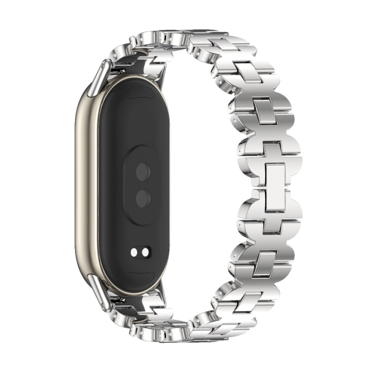 For Xiaomi Smart Band 10 / 9 / 8 Mijobs Bone Chain Stainless Steel Watch Band(Silver) - Watch Bands by MIJOBS | Online Shopping UK | buy2fix